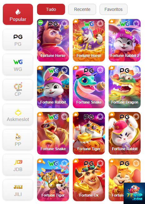 Experiência de Jogos 77vip.com